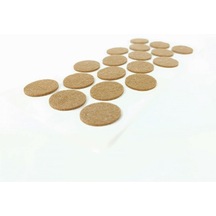 Furndiy Sandalye Koltuk Ayağı İçin Yapışkanlı Keçe Ped 30mm X 18 Parça Parke Zeminler İçin Çizilmeyi Ve Gürültüyü Önler Kapı Çekmece İçin Sessiz Kapanma Kahverengi, Yuvarlak Çok Renkli