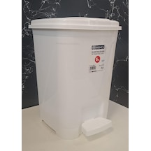 Merdem Pedallı Çöp Kovası Kare 1 No 5 Lt Beyaz Mrd-121 Diğer