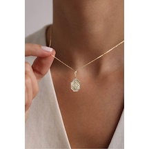 Heritage Taşlı Mekik Frame Charm Kolye Ucu