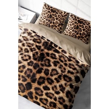 Leopar Desenli Çift Kişilik Nevresim Takımı, Pamuk Saten, Monohome67304 Diğer