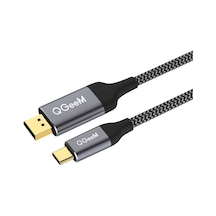 Qgeem Qg-ua13 Type-c To Display Port Kablo Siyah