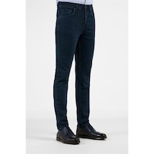 İmza Koyu Lacivert Gabardin 5 Cep Düz Paça Casual Slim Fit Pamuklu Denim Pantolon 1023255163 Koyu Lacivert