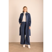 Aker Lacivert Beli Lastikli Cotton Pantolon Lacivert Lacivert
