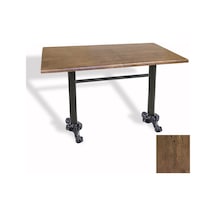Çipa Döküm Ayak Masa 70x120 Cm - Werzalit, Wermodin Ve Allzalit Tabla - Rustic Dark Çok Renkli