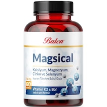 Balen Magsical 730 Mg Kalsiyum Magnezyum Çinko ve Selenyum İçeren Takviye Edici Gıda 60 Kapsül