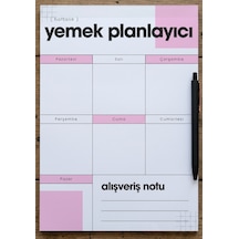 A4 Yemek Planlayıcı 50 Yaprak Pembe-beyaz Çok Renkli