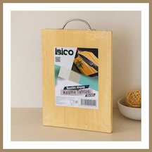 Bezos Bambu Ahşap Kesme Tahtası 22x32x1.7 Cm Metal Kulplu 22
