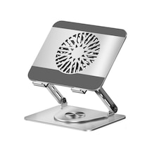 Laptop Standı Alüminyum Soğutmalı Mıknatıslı Harici Fanlı 360 Derece Döner Ayarlı Ergonomik Gam