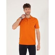 Pierre Cardin Kahverengi Regular Fit %100 Pamuk Merserize Düğmeli Polo Yaka Basic Tişört