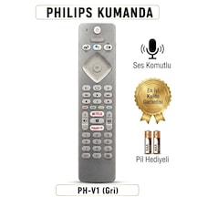 Ses Komutlu Ph-v1 Gri Kumanda Pil