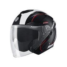 Scoyco Of-669 Shuttle Güneş Vizörlü Açık Yarım Kask Beyaz - Siyah