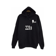 Unisex Siyah Sherlock Holmes Sweatshirt Siyah