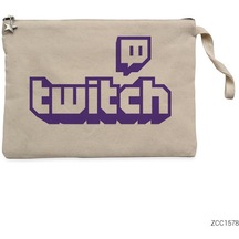 Twitch Logo Clutch Astarlı Cüzdan / El Çantası