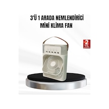 3 Ü 1 Arada Mini Klima Fan Usb Şarjlı, 7 Renk Gece Lambalı Ve Nemlendirici