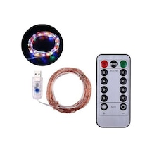 Novahub Taşınabilir Usb Şarjlı 50 Led Işıklı Dekoratif Aydınlatma, 8 Işık Modu Ve Uzaktan Kumandalı 5 Metre Çok Renkli İle Şık Dekorasyon Çok Renkli