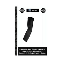 Premium Tekli Ürün Antrenman Giysisi Koşu Giyim Bkl-l Basketbol Kolluğu Siyah L Beden