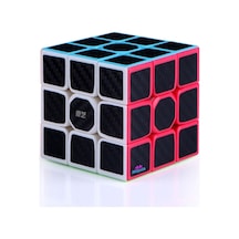 Qiyi Warrior S 3x3 Karbon Fiber Zeka Küpü Akıl Küpü Rübik Küp