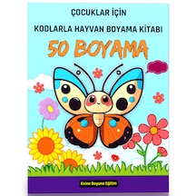 Çocuklar İçin Kodlarla Hayvan Boyama Kitabı 50 Hayvan Boyama