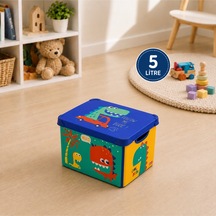Style Box Dude Desenli 5 L Dekoratif Saklama Kutusu Çok Renkli