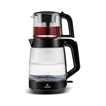 Glass Tea Xl 2 İn 1 Cam Çay Makinesi Ve Kettle Shiny Black Diğer