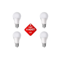 Primesegment 4 Adet Tasarruflu Beyaz Renk Led Ampul 9 Watt