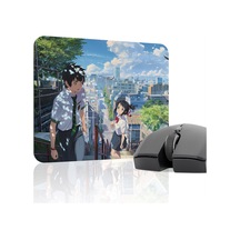 Kimi No Na Wa Kaymaz Dikişli Kauçuk Oyuncu Mousepad V3 - 22x18 Gaming Mouse Pad Fare Altlığı