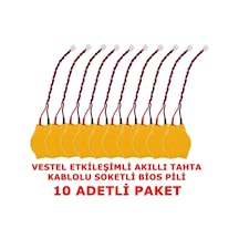 Vestel  Uyumlu Faz-1 Akıllı Tahta Kablolu Soketli Bios Pili 10 Adet