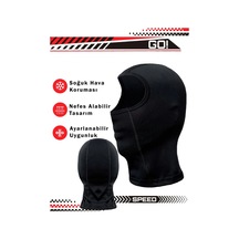 Hnc Sport Motosiklet Balaklava Nefes Alan Motorcu Termal Maske - Çok Amaçlı Sporcu Maskesi Siyah