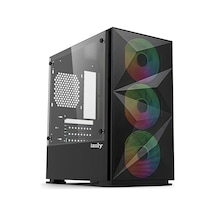 İzoly B709 Cyperpunk Tempered Glass 550W Matx Gaming Bilgisayar Kasası