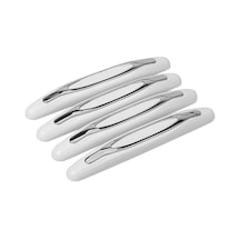 Zhltools Araç 4 Parça Kapı Anti Scratch Çizik Önleyici Tampon Koruma Beyaz
