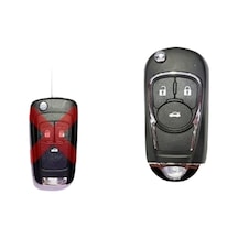 Chevrolet Uyumlu 3 Tuşlu Yeni Nesil Dönüşüm Anahtar Kumanda Kabı Metal Logolu