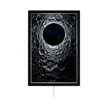 Fibrika Store Lunar Eclipse Modern Işıklı Duvar Tablosu - Mat Siyah Çerçeve