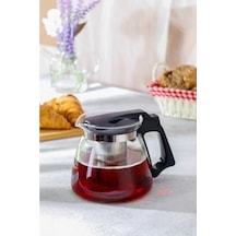 Tabanlı Borosilikat Cam Çaydanlık 500 Ml Üst Demlik 1800 Ml Alt Demlik Diğer