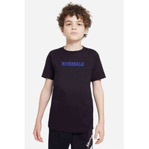 Riverdale Logo Baskılı Unisex Çocuk Siyah T-Shirt