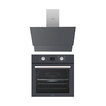 Kumtel Digital Plus B66-SF3(DDT) + DA6-835 15 Programlı 2'li Antrasit Gri Ankastre Set