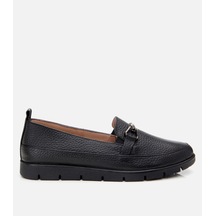 Hotiç Kadın Deri Siyah Tokalı Loafer