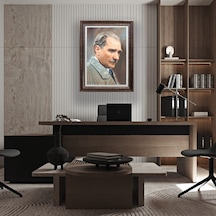 Çerçeveli Deri Atatürk Tablosu 9 Çerçeveli Tablo 61x81 Cm Diğer