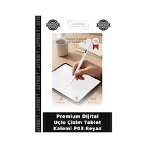 Premium Dijital Uçlu Çizim Tablet Kalemi P03 Beyaz