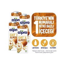 Yulaf Badem Sütü 4x1 L Vegan Laktozsuz Bitkisel Bazlı