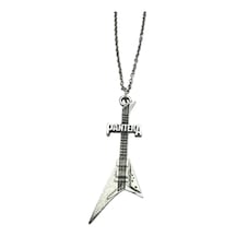 Pantera Grubu Elektro Gitar Figürlü Kolye 60 Cm Unisex Metal Aksesuar - Heavy Metal Tarz Takı Çok renkli