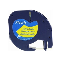 Puun DYMO LetraTag 59423 PLASTİK SARI ETİKETE SİYAH (S0721620) (1