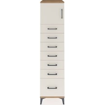 Kronos Dolap Tek Raflı 7 Çekmeceli Tek Kapaklı 44x59x182 Çam-aytaşı Atlas Çam