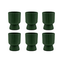 So-ltsa02 Lotus Ayaklı Plastik Vazo Çiçek Saksı 5 Lt No: 2 Yeşil 6 Adet