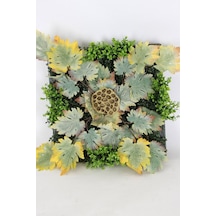 Yapay Çiçek Deposu Yapay Dikey Bitki Hazır Duvar Paneli 55 Cm X 55 Cm Model 15