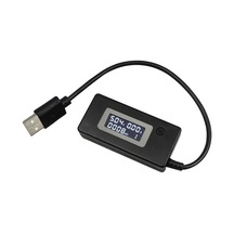 Siyah Cep Telefonu Şarj Test Kontrol Cihazı Pil Durumu Kapasite Akımı Usb Çıkışı Ölçüm