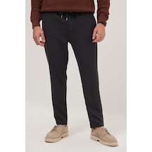 Tudors Erkek Regular Fit Beli Lastikli Bağcıklı Jogger Gri Pantolon Rahat Kesim Yan Cepli-36903