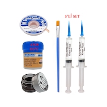 Mechanic Krem Lehim 183 C 42gr Havya Uc Temizleyici Flux Lehim Toplama Cp-3015 Lehim Emme Teli Fırça Seti04