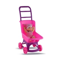 Efe Oyuncak Kız Çocuk Pembe Pusette Oyuncak Et Bebek