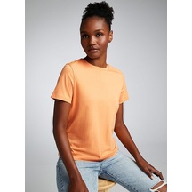 Kadın Bisiklet Yaka Tshirt Spr24tsk46 Oranj