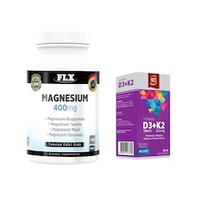 Vitamin D3 Vitamin K2 20 Ml Flx Magnesium Magnezyum Elementleri 180 Tablet
